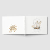 ボホウォーターカラーパームセーロボートシースケー結婚プ ゲストブック (全面)