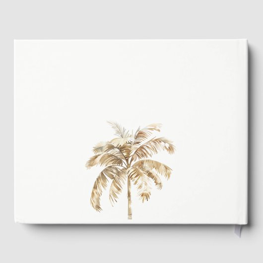 ボホウォーターカラーパームセーロボートシースケー結婚プ ゲストブック (裏面)