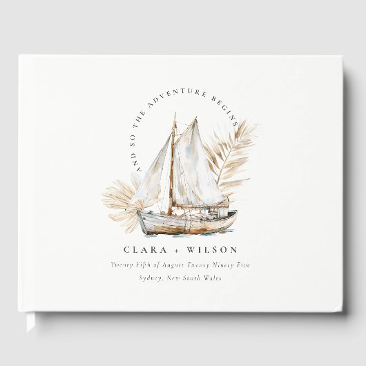 ボホウォーターカラーパームセーロボートシースケー結婚プ ゲストブック (正面)