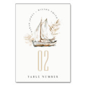 ボホウォーターカラーパームセーロボートシースケー結婚プ テーブルナンバー (裏面)