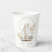 ボホウォーターカラーパームセーロボートシースケー結婚プ 紙コップ (裏面)