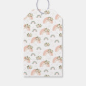 ボホウォーターカラーピンクフローラレインボーギフトラベル ギフトタグ (裏面)