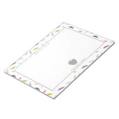 ボホウォーターカラーフェザーアップル先生 ノートパッド (アングル)