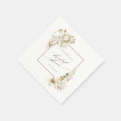 ボホウォーターカラープロテアオーキッドブライダルシャワー スタンダードカクテルナプキン (角)