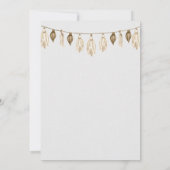 ボホウォーターカラーベビーシャワー招待状 招待状 (裏面)