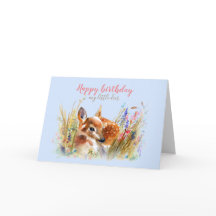 ボホウォーターカラーベビー鹿の挨拶