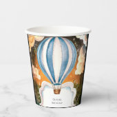 ボホウォーターカラーホットエアバルーン誕生日 紙コップ (正面)