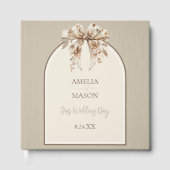 ボホウォーターカラーボー結婚ズゲストブック ゲストブック (正面)