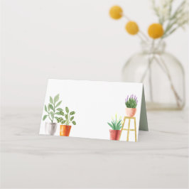 ボホウォーターカラーポッテッドハウスプラ結婚ントズ プレイスカード