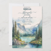 ボホウォーターカラーマウンテンブライダルシャワー 招待状 (正面)
