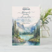 ボホウォーターカラーマウンテンブライダルシャワー 招待状 (スタンド正面)