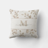 ボホウォーターカラーモノグラム名前をカスタムする クッション (裏面)