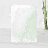 ボホウォーターカラーユーカリおめでとう婚約したとう カード (裏面)