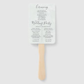 ボホウォーターカラーユーカリプトゥスグリーン結婚式 プログラム ハンドファン (裏面)