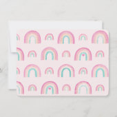 ボホウォーターカラーレインボーガール誕生日写真 サンキューカード (裏面)