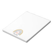 ボホウォーターカラーレインボーキッドズパーソナライズされたゲルMo ノートパッド (回転)