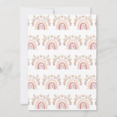 ボホウォーターカラーレインボーサンシャインベビーシャワー 招待状 (裏面)