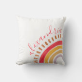 ボホウォーターカラーレインボーネーム子供部屋 クッション (正面)