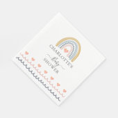 ボホウォーターカラーレインボーベビーシャワー紙プレート スタンダードランチョンナプキン (角)