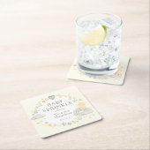 ボホウォーターカラーレインボーベビー振りかけ スクエアペーパーコースター (インサイチュ)