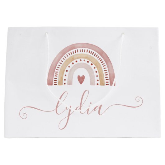 ボホウォーターカラーレインボー抱き枕 ラージペーパーバッグ (正面)