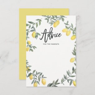 ボホウォーターカラーレモンリースアドバイスカード アドバイスカード