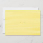 ボホウォーターカラーレモンリースサマー結婚ズ セーブザデート (裏面)