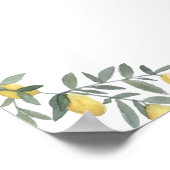 ボホウォーターカラーレモンリース夏 ポスター (角)