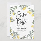 ボホウォーターカラーレモンリース セーブザデート (正面)