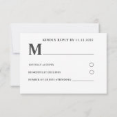 ボホウォーターカラーレモン&ラベンダーウェディングRSVP 出欠カード (裏面)