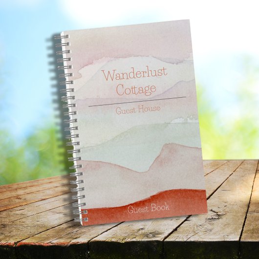 ボホウォーターカラーレンタルゲストブック ノートブック