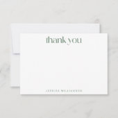 ボホウォーターカラーワイルドフラワーカスタムブライダルシャワー サンキューカード (正面)