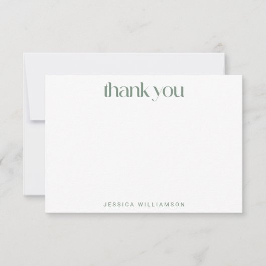 ボホウォーターカラーワイルドフラワーカスタムブライダルシャワー サンキューカード (正面)