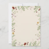 ボホウォーターカラーワイルドフラワーズベビーブランチ招待状 招待状 (裏面)
