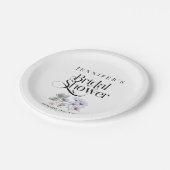 ボホウォーターカラーワイルドフラワーブライダルシャワー ペーパープレート (アングル)