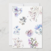ボホウォーターカラーワイルドフラワーブライダルシャワー 招待状 (裏面)