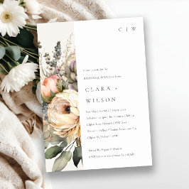 ボホウォーターカラー秋のフローラリハーサルディナー 招待状