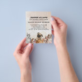 ボホウォータードッグウォーカードッグシッティングビジネス チラシ (手)