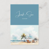 ボホウォータービーチパーム結婚ツリー詳細 エンクロージャーカード (裏面)