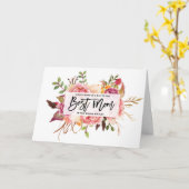 ボホウォーターフローラブーケ写真母の日 カード (黄色い花)