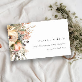 ボホウォーター秋秋フローラズ結婚ウェブサイト エンクロージャーカード