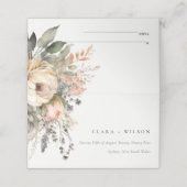 ボホウォーター秋秋フローラズ結婚ウェブサイト プレイスカード (外部開封)