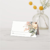 ボホウォーター秋秋フローラズ結婚ウェブサイト プレイスカード (裏面)