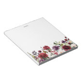 ボホウォーター秋赤と紫の花 ノートパッド (アングル)