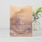ボホウォーター素朴カラーモダンベージュ結婚ズ  招待状 (スタンド正面)