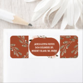 ボホウォーター色のフローラ差出人住所ラベル ラベル (インサイチュ)