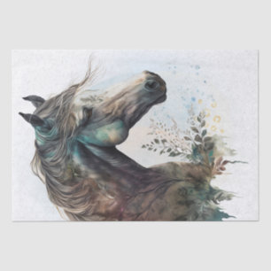 ボホウォーター色のフローラ馬 薄葉紙