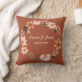 ボホウォーター色のフローラ パーソナライズされた クッション (ブランケット)