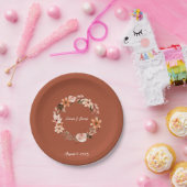 ボホウォーター色のフローラ パーソナライズされた ペーパープレート (パーティー)