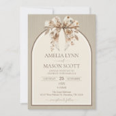 ボホウォーター色のボー結婚ズ 招待状 (正面)